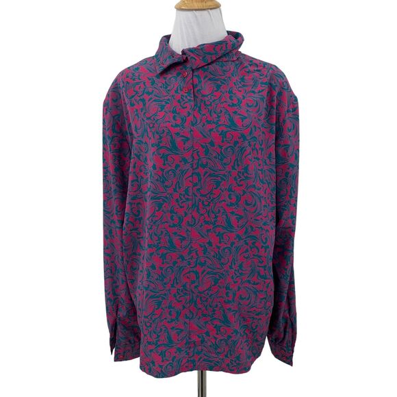 Vintage Pendleton Country Paisley Top Womens 18 Shoulder Pads Shawl Patterned - Picture 1 of 12